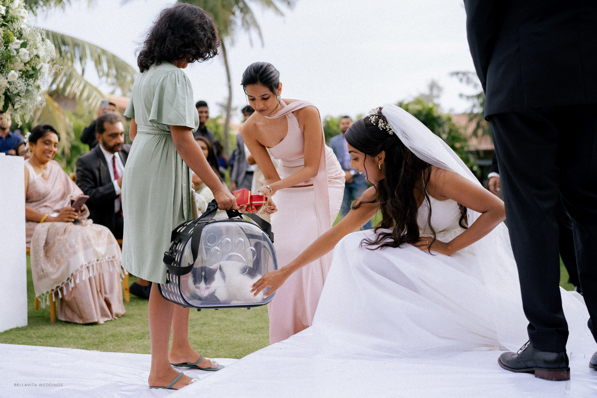 Candid wedding moment